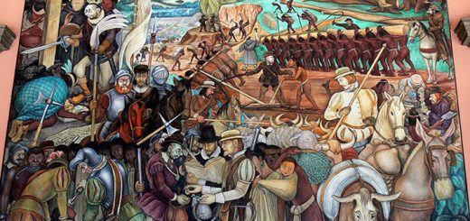 Wandbild La Conquista de México