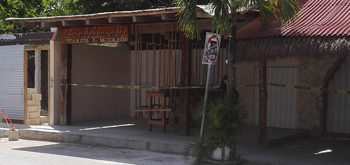 Tatort der Schießerei in Tulum