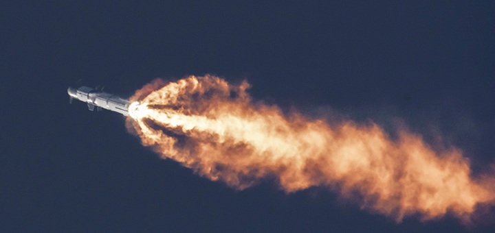 SpaceX-Rakete im April 2023