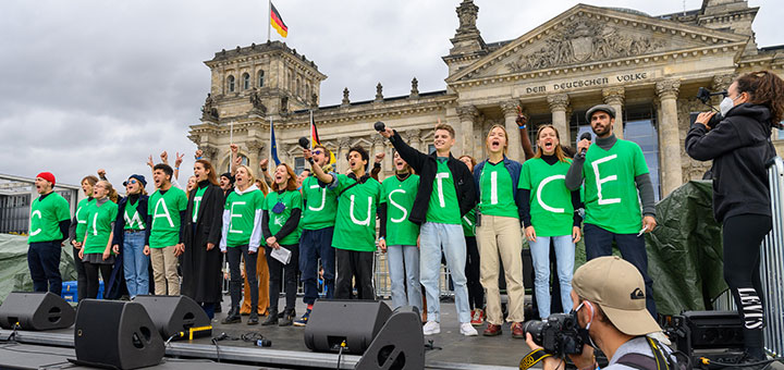 Demonstration für Klimagerechtigkeit in Berlin