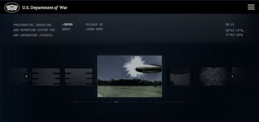 Website des US-Kriegsministeriums mit UFO-Akten
