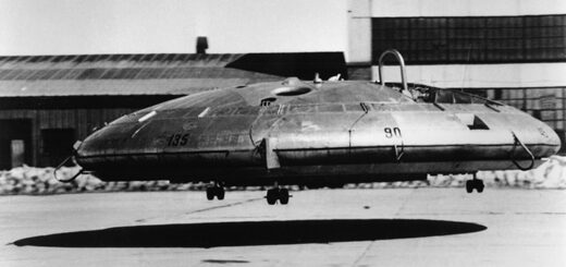 Prototyp des "Avrocar" von Henri Coanda